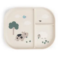 Plato con Compartimentos Foodie Tiny Farm Arena