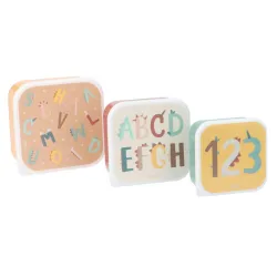 3 Cajas Almuerzo Funny Letters