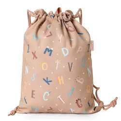 Mochila Saco Tela Funny Letters