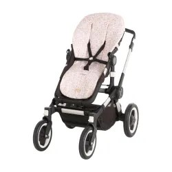 Colchoneta Silla Universal Reversible Oval Linen Rosa 43X88X1 Cm