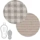 Colchoneta Silla Universal Reversible Oval Vicky Beige 43X88X1 Cm