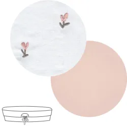 Garnitura Capazo Cremallera Reversible Harmony Rosa 35X75X35 Cm