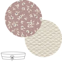 Garnitura Capazo Cremallera Reversible Rustic Rosa 35X75X35 Cm