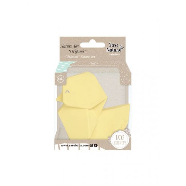Mordedor Nature Toy Patito Origami Amarillo