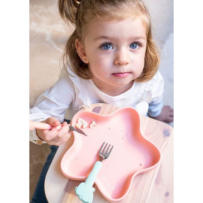 Cubiertos Infantiles Elefantito Rosa