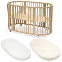 Cuna Stokke Sleepi V3 con Colchón y Sábana Bajera