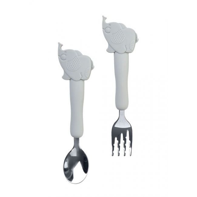Cubiertos Infantiles Elefantito Gris