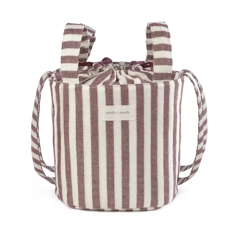 Bolsa Bucket Cherry Rayas