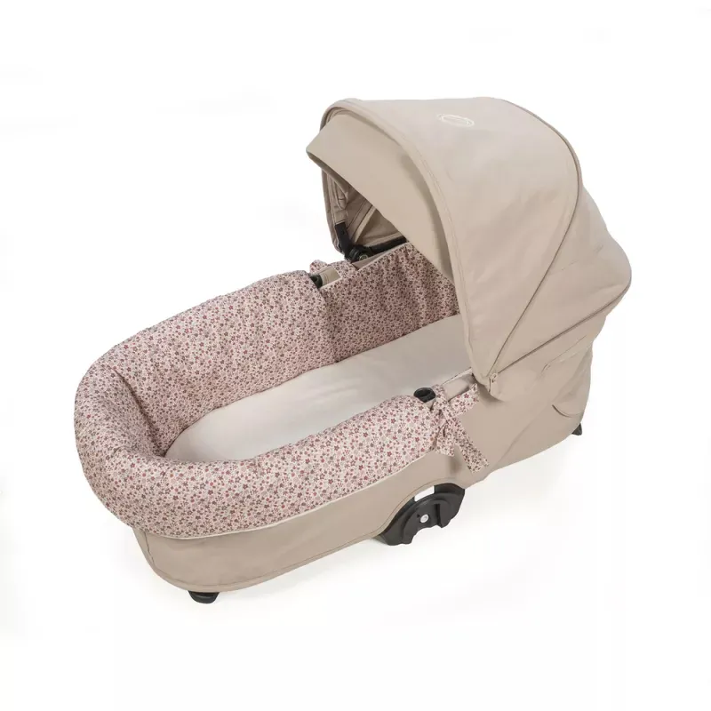 Cubre Cuco Dual + Sábana Ajustable Cuco Cherry Flores