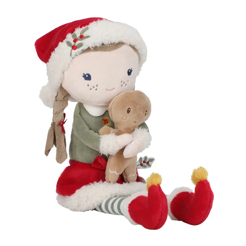 Rosa Muñeca Blandita Navidad Little Dutch