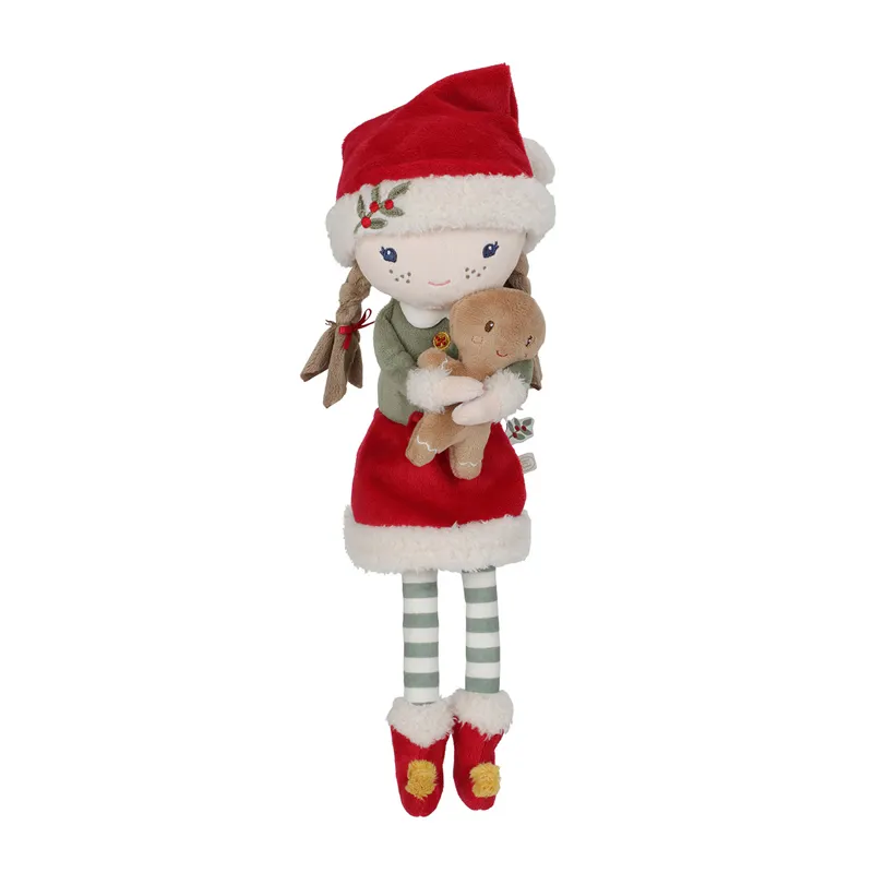 Rosa Muñeca Blandita Navidad Little Dutch