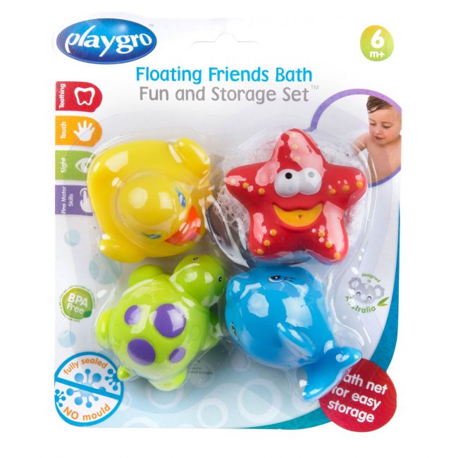 Set de Amiguitos para el Baño con Red de Almacenamiento