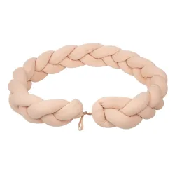 Trenza Protector Cuna 200 Cm Rosa Empolvado