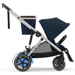Cochecito Electrico Cybex E-Gazelle Silver Ocean Blue