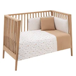 Juego 2 Piezas Funda Nordica Cuna 60 Senda Beige 100X140X3Cm