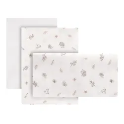 Sabana Moises/Carro 3 Piezas 35X80X1Cm Calma Rosa