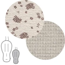 Colchoneta Silla Universal Reversible Oval Naturale Marron 43X88X1Cm