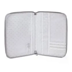 Portadocumentos Little Bloom Flor Gris