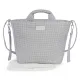 Bolsa Canastilla Little Bloom Vichy Gris