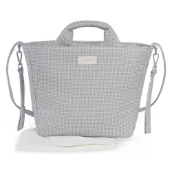 Bolsa Canastilla Little Bloom Vichy Gris