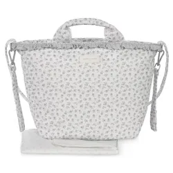 Bolsa Canastilla Little Bloom Flor Gris