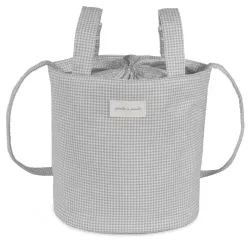 Bolsa Bucket Little Bloom Vichy Gris