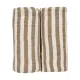 Muselina Lavada Grande Pack 2Ud 120X120 Cm Me-Fat Stripe Taupe