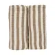 Pack 2Ud Toallas Faciales 30X30 Cm Me-Fat Stripe Taupe