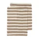Pack 2Ud Toallitas Muselina Lavada 20X17 Cm Me-Fat Stripe Taupe