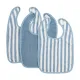 Pack 3 Baberos Rizo Con Velcro 4-24M Me-Fat Stripe Jeans Blue