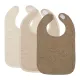 Pack 3 Baberos Rizo Con Velcro 4-24M Me-Terry Nat/S.Sand/Taupe
