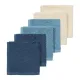 Pack 6 Toalla Faciales 30X30 Cm Me-Terry Nat/J.Blue/Ind.