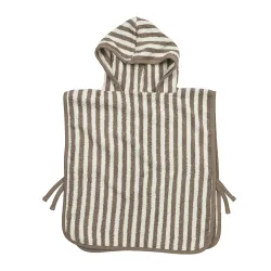 Poncho De Baño 1-3 Años Me-Fat Stripe Taupe
