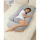 Almohada Lactancia Forma U Pp101 46X46X15 Cm Gris Terciopelo