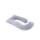 Almohada Lactancia Forma U Pp101 46X46X15 Cm Gris Terciopelo