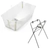 Bañera Plegable Bebé Flexi Bath + Soporte Recién Nacido + Patas