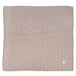 Funda Colchon Cuco Rayas + Muselina Praline Vichy Moka