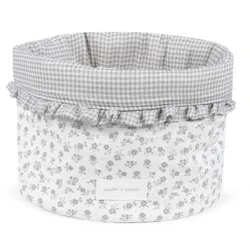 Cestito Home Little Bloom Flor Gris