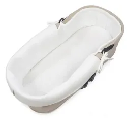 Cubre Cuco Dual +Sabana Ajustable Cuco Little Bloom Blanco