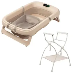 Bañera Maxicosi Indigo Plus Sage Muted Terra incluye Soporte Recién Nacido y Soporte Elegance Beige