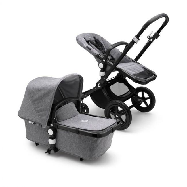 Cochecito de 2 Piezas Bugaboo Cameleon 3 Plus Negro Gris Melange Gris Melange