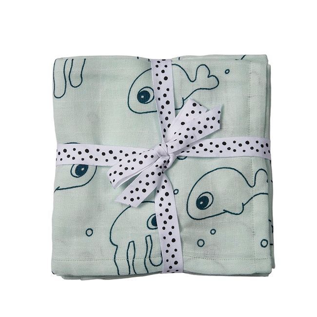 Swaddle 2-Pack Sea Friends Blue