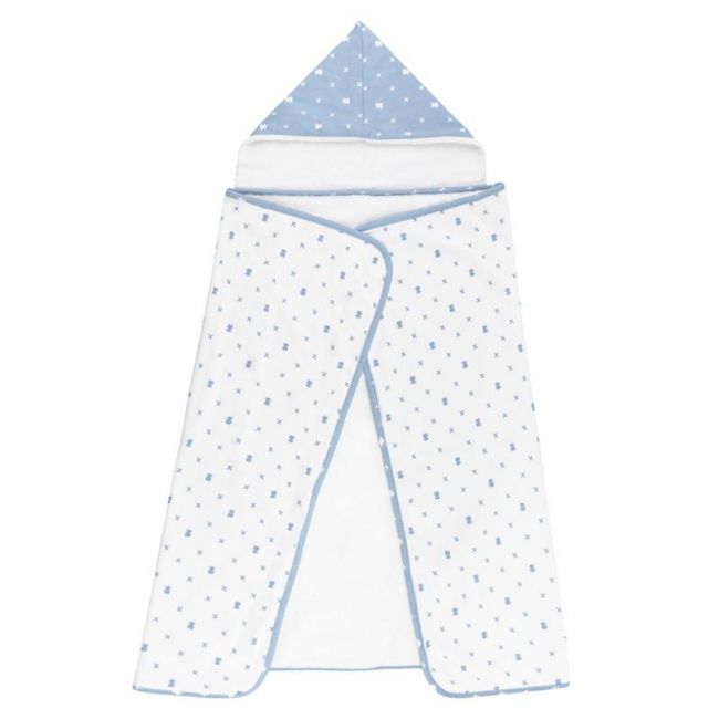 Capa de Baño con Capucha X Bear Celeste