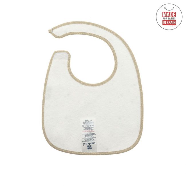 Babero Cuadrado Con Velcro Sky Beige/Estrella 20X26 Cm CAMBRASS - 2