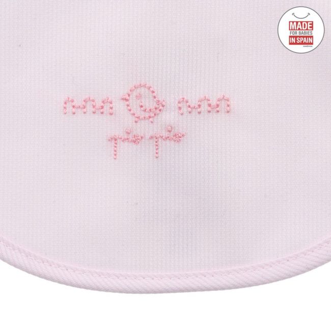 Babero Redondo Con Velcro Pio Pio Rosa 16X19 Cm CAMBRASS - 3
