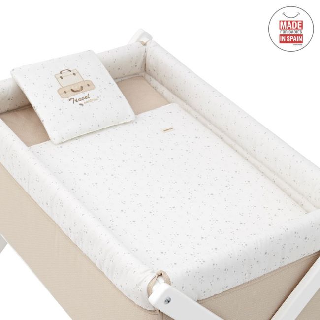 Minicuna Tesoura Madeira Sky Beige/Bco 55X87X74 Cm CAMBRASS - 3