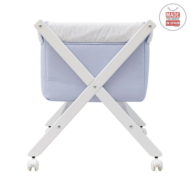 Minicuna Tijera Madera Sky Celeste/Bco 55X87X74 Cm CAMBRASS - 4