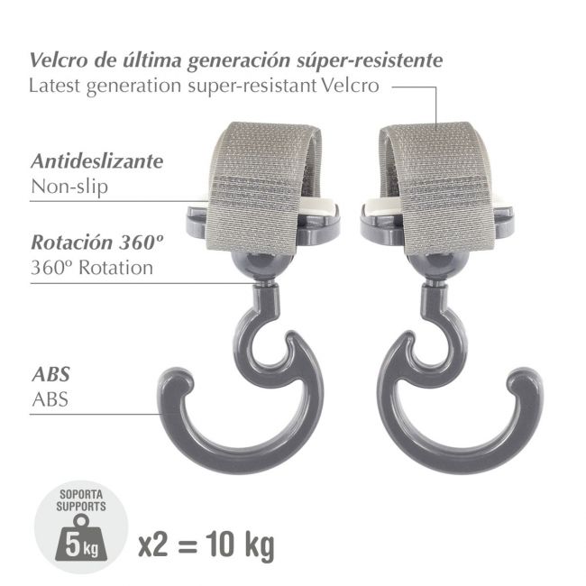 Gancho Carro Magic Multiuso Solid Gris .. CAMBRASS - 2