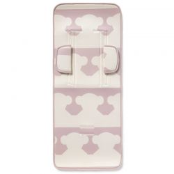 Colchonete Rosa Ursos Lineares Universal para Carrinho de Bebê