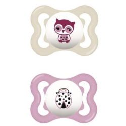 CHUPETA SUPREME 2-6 SILICONE MATE (2PCS) - ROSA